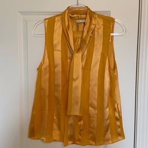 Alice and Olivia Yellow Sleeveless Blouse